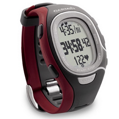GARMIN Forerunner 60 M, schwarz/rot, inkl. USB-Stick und Brustgurt