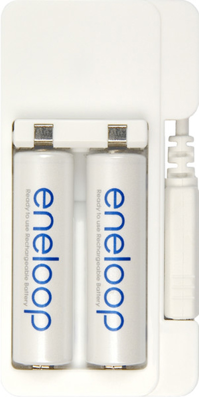 Sanyo Eneloop USB Travel Charger inkl. 2 AA Akkus