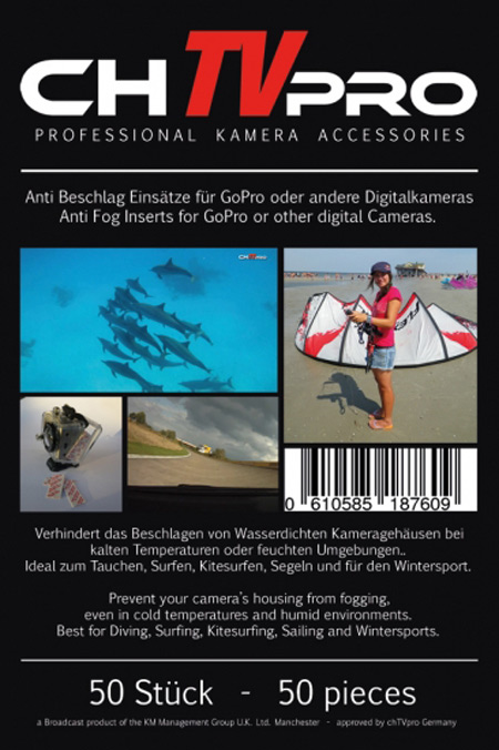 Anti Beschlag 50 Stück - Anti Fog Inserts - für GoPro Hero