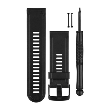 GARMIN Ersatz-Armband, Silikon, schwarz, für fenix/quatix 3/tactix bravo