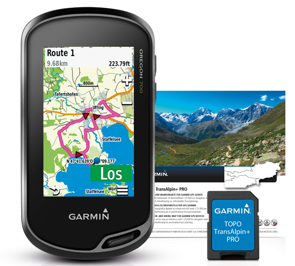 GARMIN GPS Oregon 700 + Topo TransAlpin+ PRO auf microSD