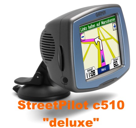 GARMIN StreetPilot c510 deluxe inkl. TMC, Europa zum Nachladen auf DVD v9 Länder! - GPS24 Onlineshop, Garmin GPS, Fitnesstracker, Handy und Notebook Navigationssysteme, Rucksack,