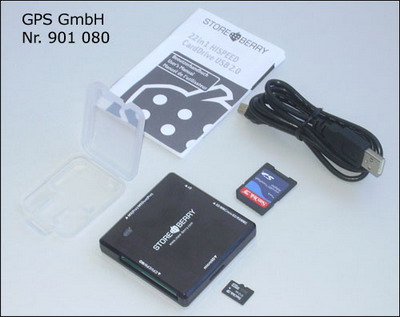GARMIN Datenkarte 512MB TF, SD-Adapt.+USB 2.0 Multi-Cardreader