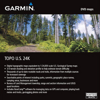 GARMIN Topo USA West, DVD, 1:24.000 GARMIN Topo USA West, DVD, 1:24.000