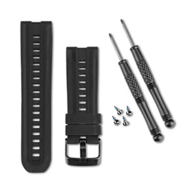 GARMIN Ersatz-Armband, Silikon, schwarz, für fenix/quatix/tactix