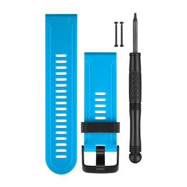GARMIN Ersatz-Armband, Silikon, blau, für fenix/quatix 3/tactix bravo
