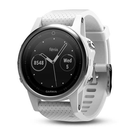 GARMIN fenix 5S SILBER, Armband weiß