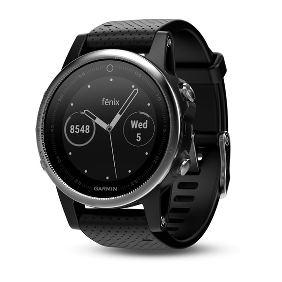 Garmin fenix 5S SILBER, Armband schwarz Garmin fenix 5S SILBER, Armband schwarz