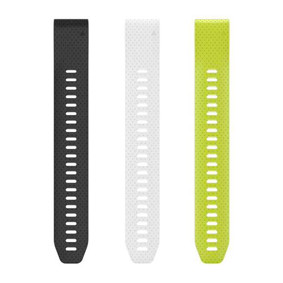 GARMIN QuickFit Ersatz-Armband für fenix 5S, Silikon, 20mm, LARGE, schwarz/weiß/gelb GARMIN QuickFit Ersatz-Armband für fenix 5S, Silikon, 20mm, LARGE, schwarz/weiß/gelb