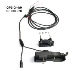 GARMIN Halterung für Motorrad, nur Halteklammer, incl. Kabel mit off. Enden (Strom/Audio)
