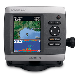GARMIN GPSMap 421s mit Zwei-Frequenz-Schwinger (Tiefe, Temperatur)