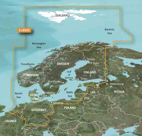 GARMIN g2 BlueChart, microSD/SD - HXEU800X - Nordeuropa