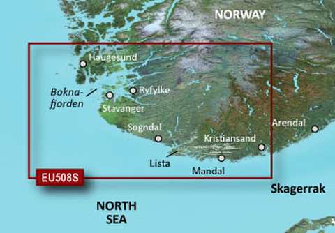 GARMIN g2 BlueChart, microSD/SD - HXEU508S - Kristiansand Haugesund Ryfylke