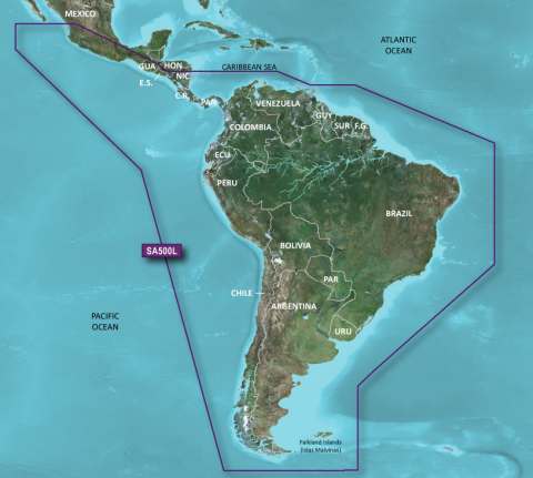GARMIN g2 BlueChart, microSD/SD - HXSA500L - Südamerika