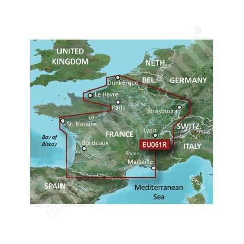GARMIN g2 BlueChart, microSD/SD - HXEU061R - Frankreich Binnengewässer