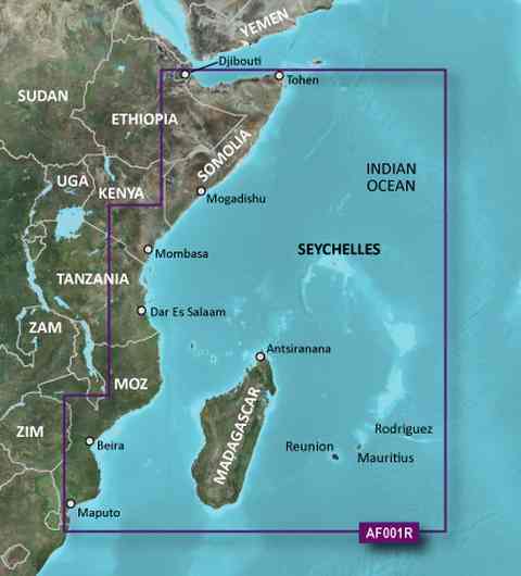 GARMIN g2 Vision BlueChart, microSD/SD - VAF001R - Östliches Afrika