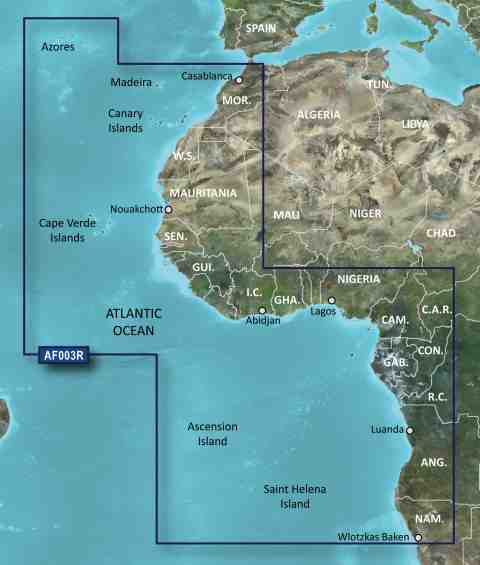 GARMIN g2 Vision BlueChart, microSD/SD - VAF003R - Westliches Afrika