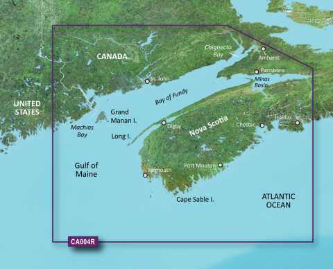 GARMIN g2 Vision BlueChart, microSD/SD - VCA004R - Bay of Fundy