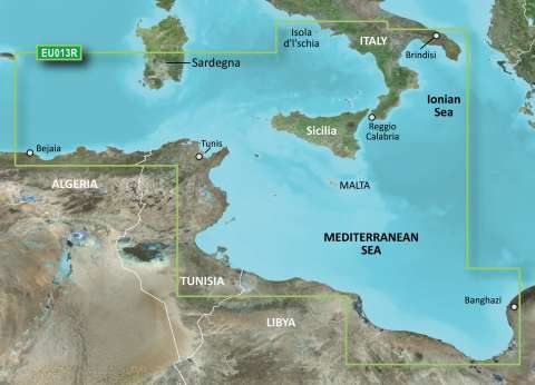 GARMIN g2 Vision BlueChart, microSD/SD - VEU013R - Südwest Italien und Tunesien