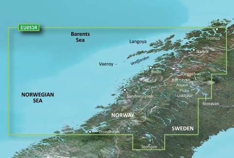 GARMIN g2 Vision BlueChart, microSD/SD - VEU053R - Trondheim Tromso