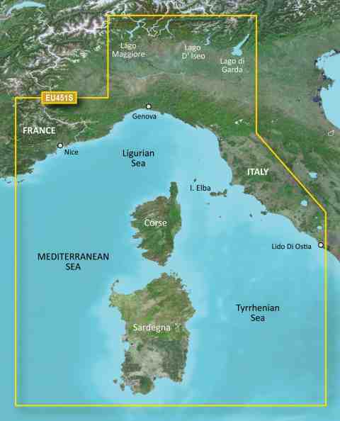 GARMIN g2 Vision BlueChart, microSD/SD - VEU451S - Ligurisches Meer, Korsika