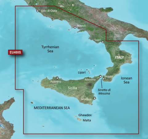 GARMIN g2 Vision BlueChart, microSD/SD - VEU460S - Sizilien bis Lido di Ostia