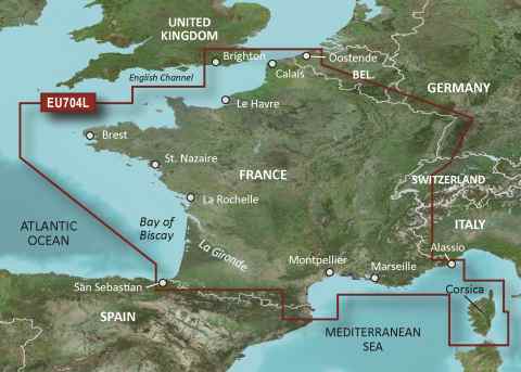 GARMIN g2 Vision BlueChart, microSD/SD - VEU704L - Frankreich