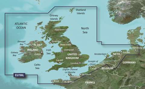 GARMIN g2 Vision BlueChart, microSD/SD - VEU706L - Vereinigtes Königreich & Irland
