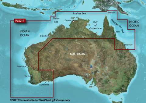GARMIN g2 Vision BlueChart, microSD/SD - VPC021R - Mackay NW bis Esperance