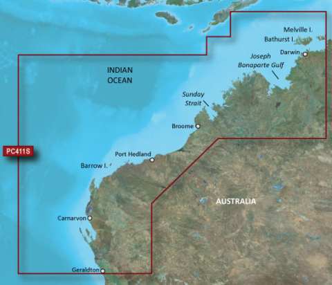 GARMIN g2 Vision BlueChart, microSD/SD - VPC411S - Geraldton bis Darwin
