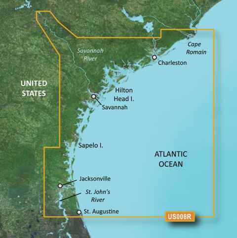 GARMIN g2 Vision BlueChart, microSD/SD - VUS008R - Charleston bis Jacksonville