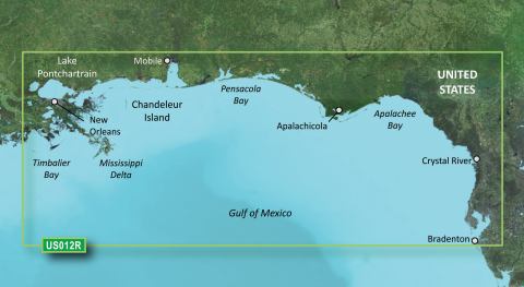 GARMIN g2 Vision BlueChart, microSD/SD - VUS012R - Tampa bis New Orleans