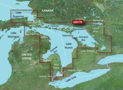 GARMIN g2 Vision BlueChart, microSD/SD - VUS017R - Lake Huron