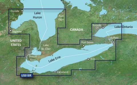GARMIN g2 Vision BlueChart, microSD/SD - VUS018R - Lake Erie