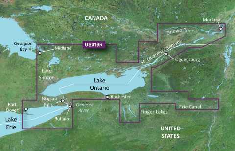 GARMIN g2 Vision BlueChart, microSD/SD - VUS019R - Lake Ontario bis Montreal