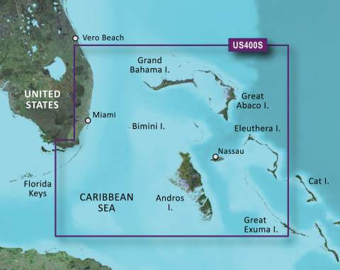 GARMIN g2 Vision BlueChart, microSD/SD - VUS400S - Walkers Cay Bis Exuma Sound