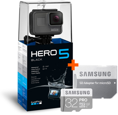 GoPro HERO5 Black BUNDLE inkl. 32GB microSD 80/90MB/s