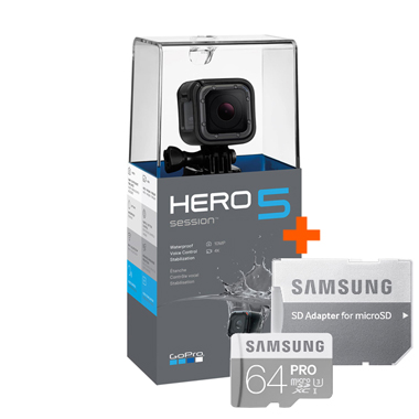 GoPro HERO5 Session BUNDLE inkl. 64GB microSD 80/90MB/s