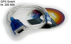 Kabel m. Adapter von PC-Kabel (Seriell) auf USB-Schnittstelle; v. PROLIFIK