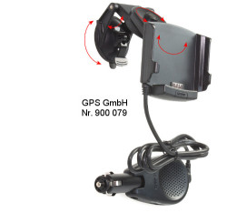 GARMIN Halterung für KFZ, Saugfuß, inkl. Kabel f. Zig.Anz. m. Lautspr. für iQue M5